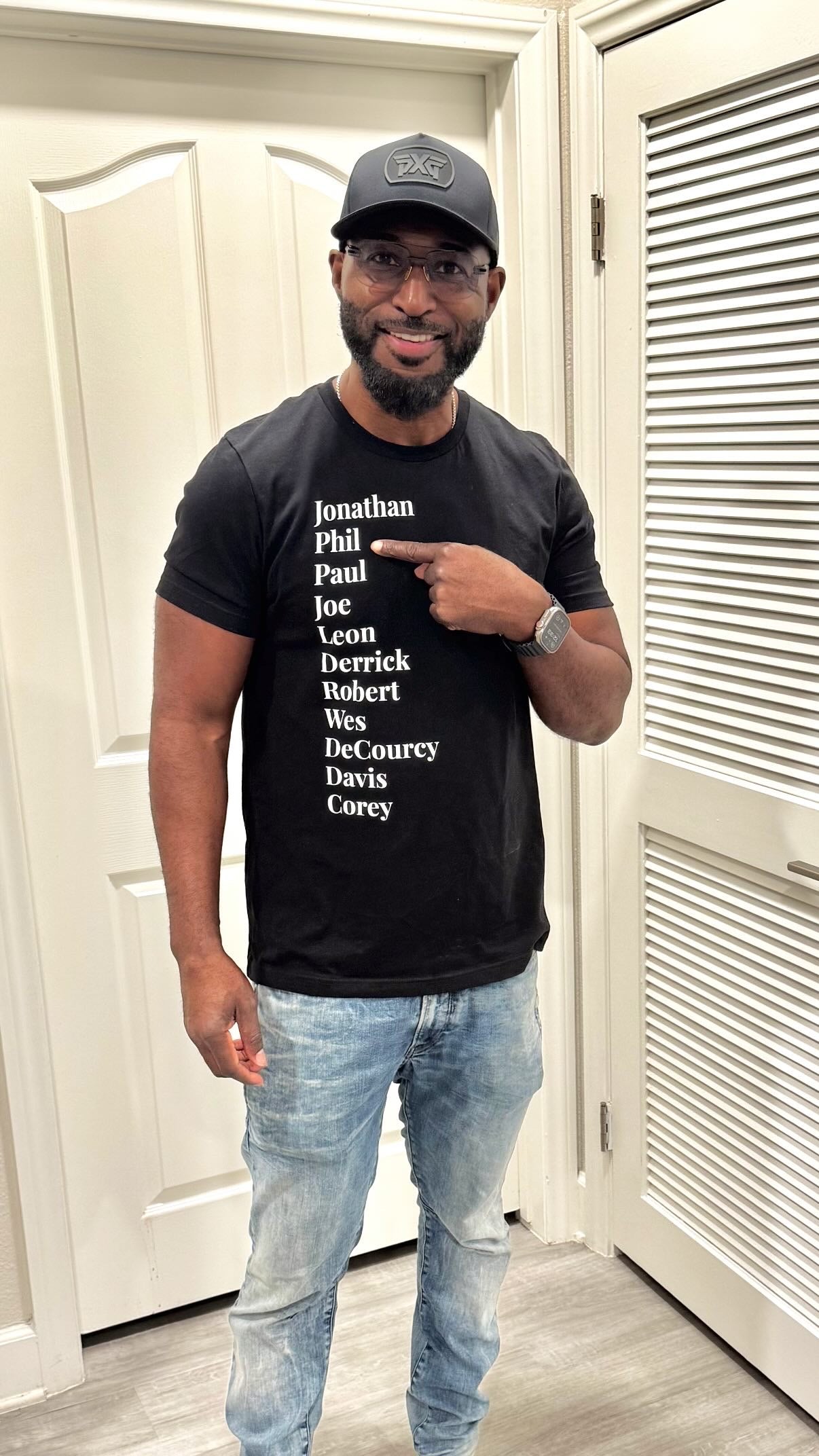 Black TV Male Unisex Tshirt (D9 Red and Blue with White letters options)