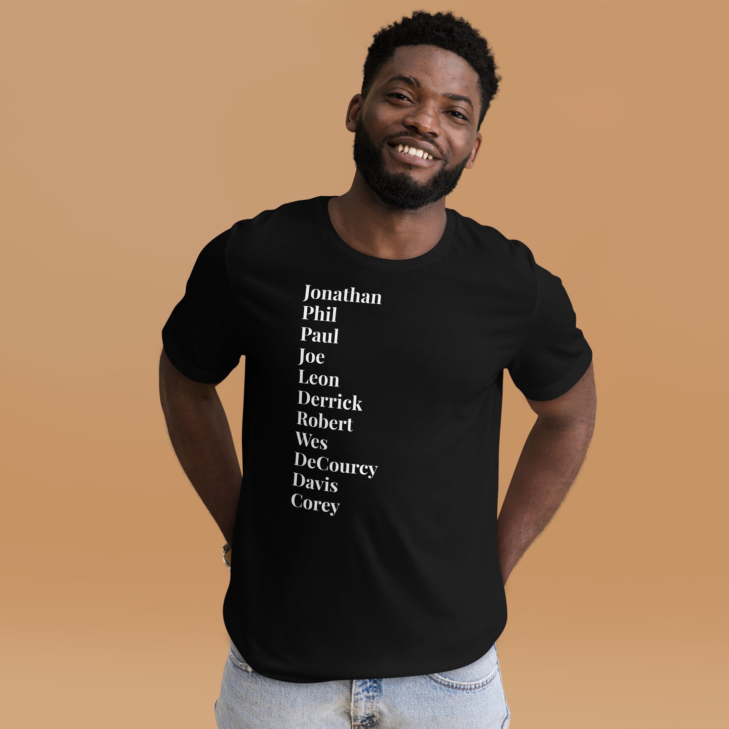 Black TV Male Unisex Tshirt (D9 Red and Blue with White letters options)