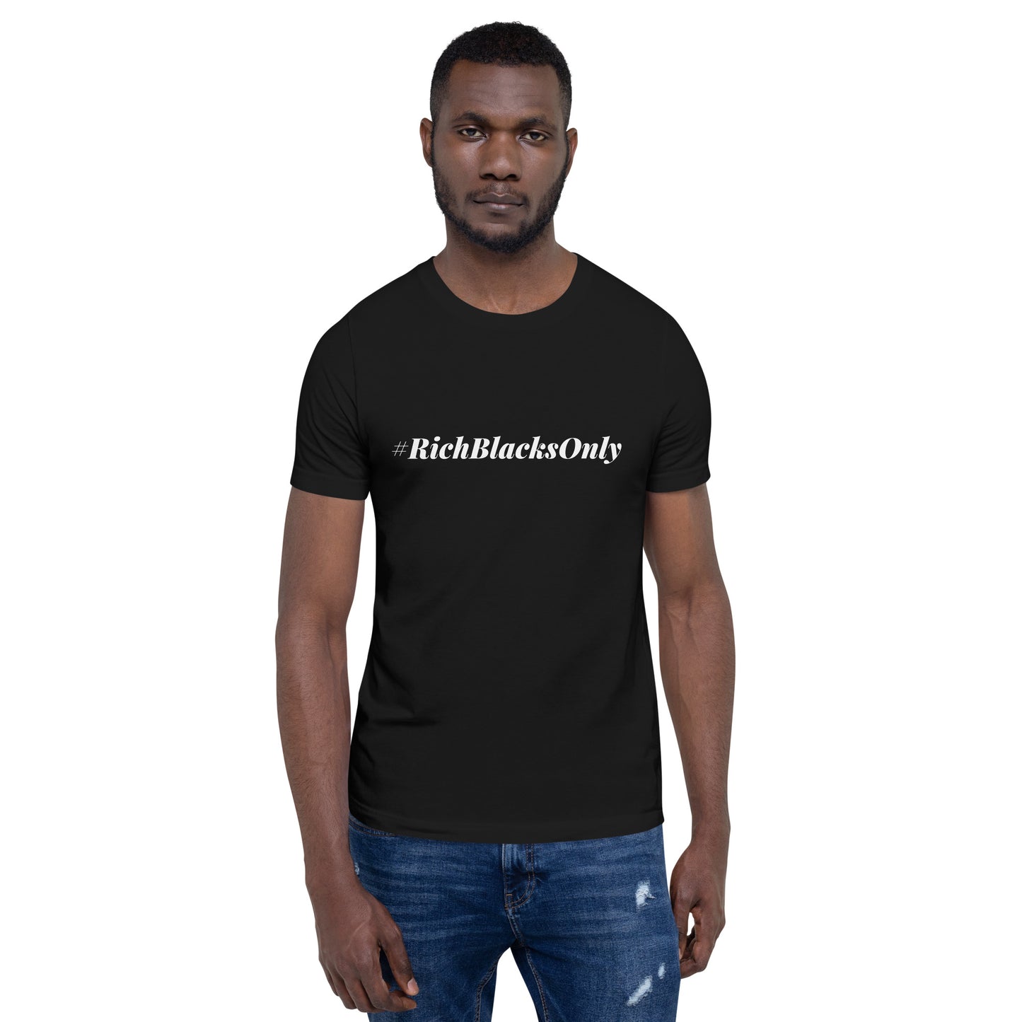 Black Rich Only Unisex t-shirt