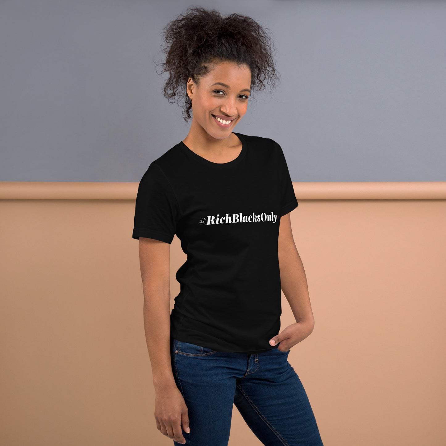 Black Rich Only Unisex t-shirt
