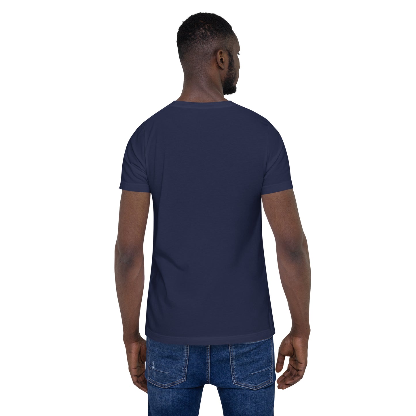 Black TV Male Unisex Tshirt (D9 Red and Blue with White letters options)