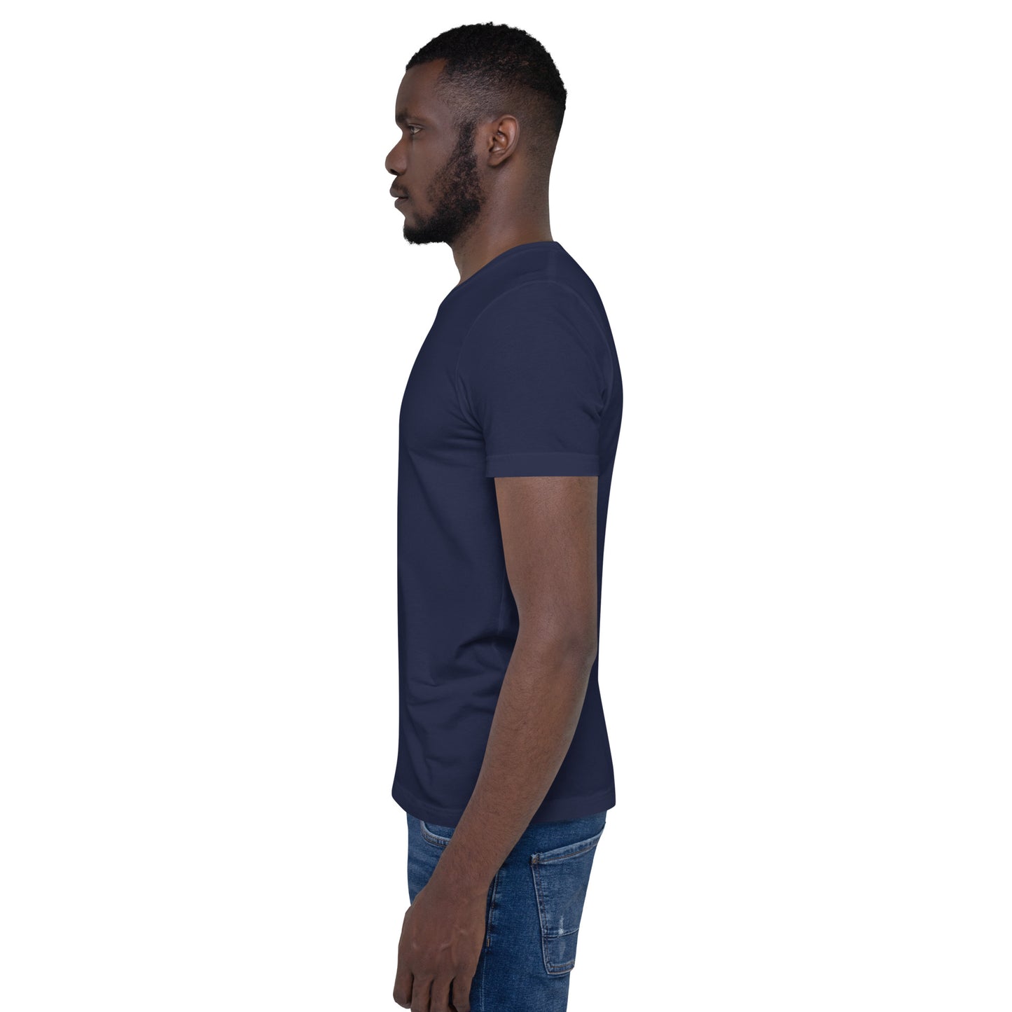 Black TV Male Unisex Tshirt (D9 Red and Blue with White letters options)