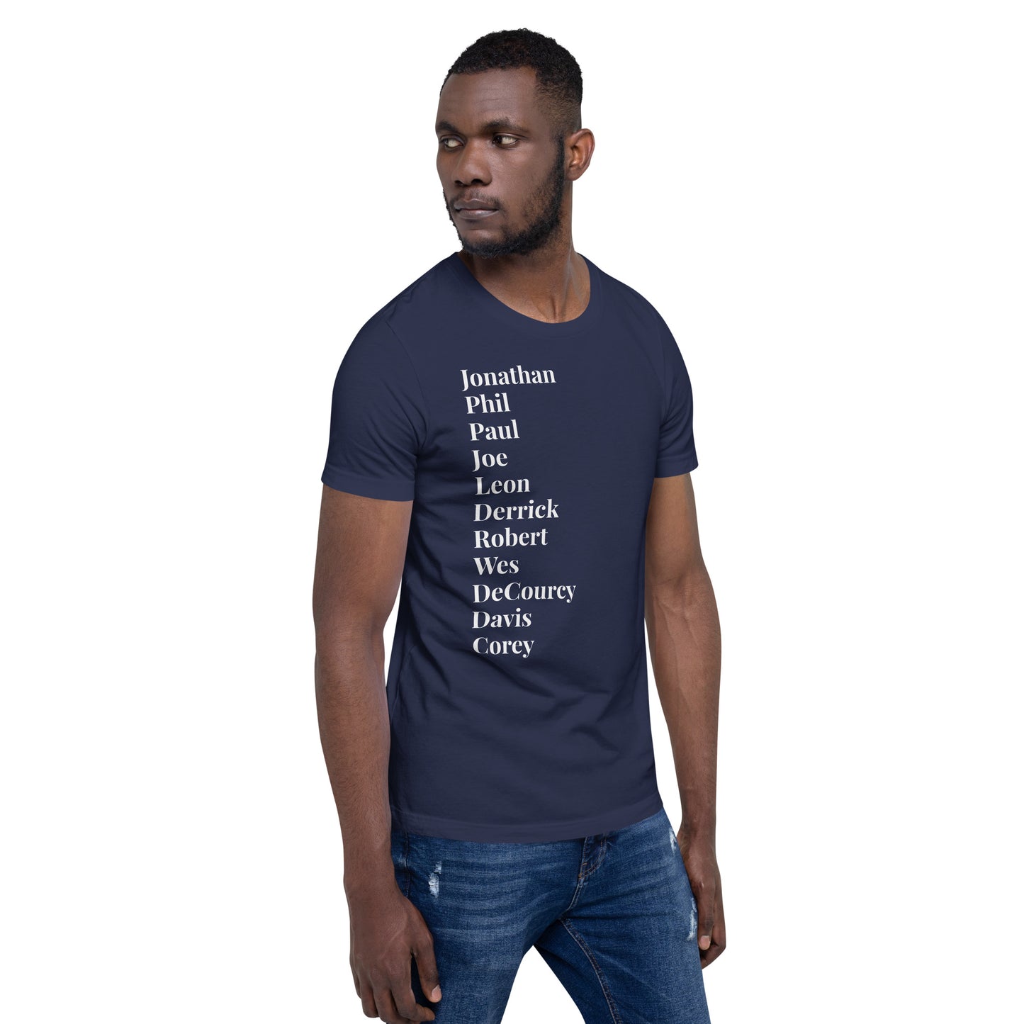 Black TV Male Unisex Tshirt (D9 Red and Blue with White letters options)