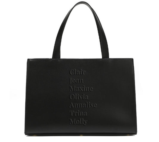 Black TV Lawyers Leather Handbag