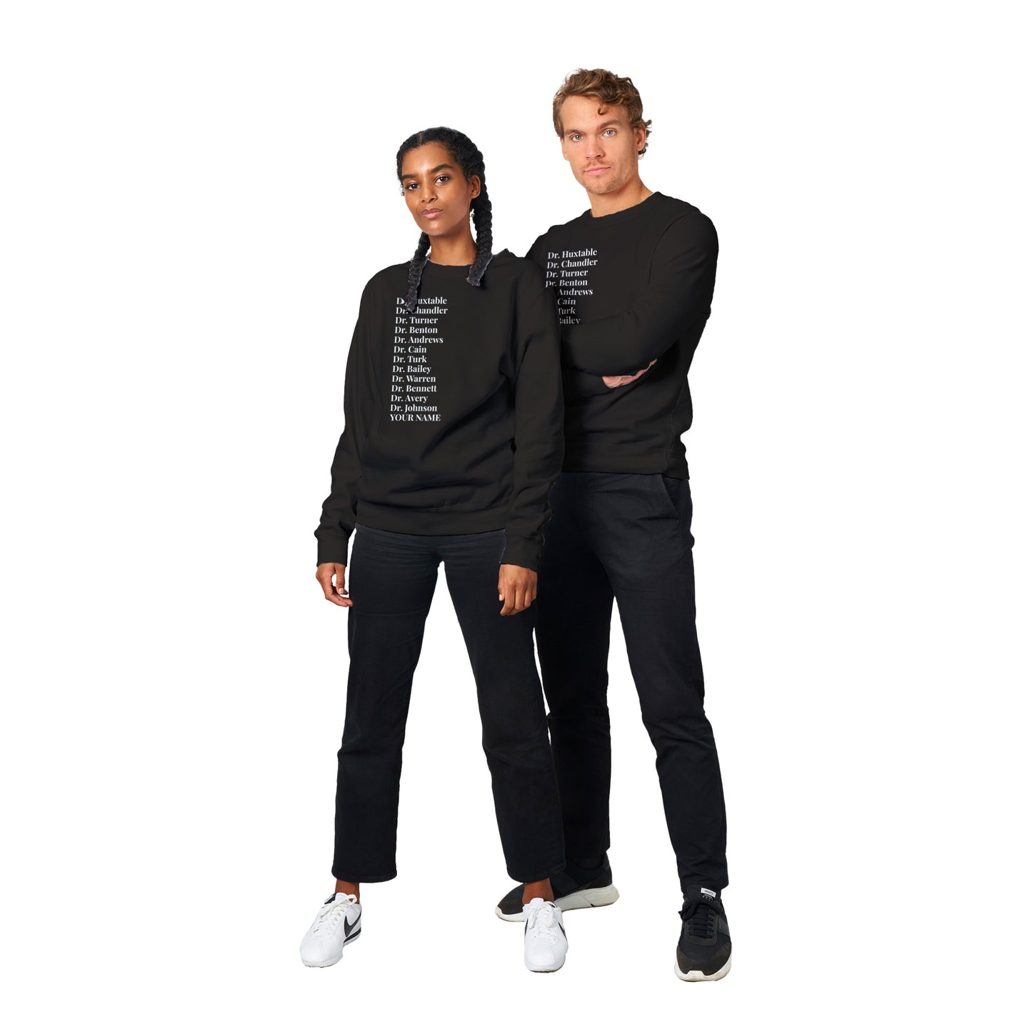 Black TV Doctors & (YOUR NAME) Unisex Crewneck Sweatshirt