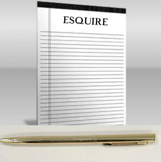 Esquire Pen and Black Legal Pad Bundle