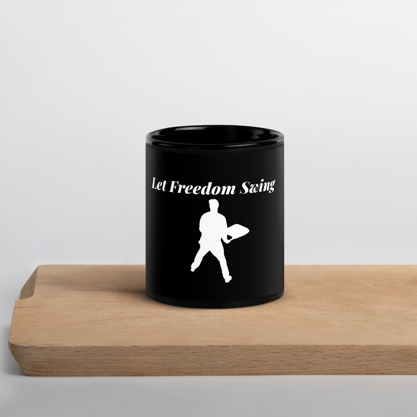 Let Freedom Swing Black Glossy Mug