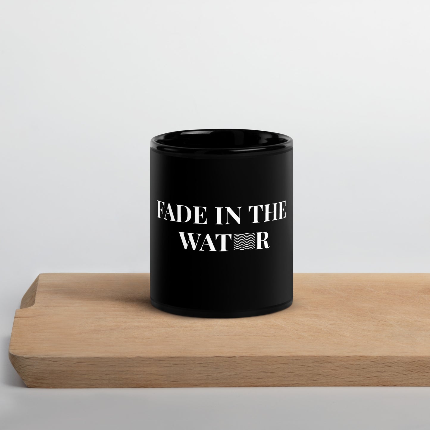 Fade in the Water Black Glossy Mug