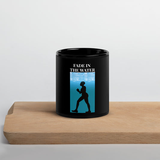 Fade in the Water Graphic Black Glossy Mug