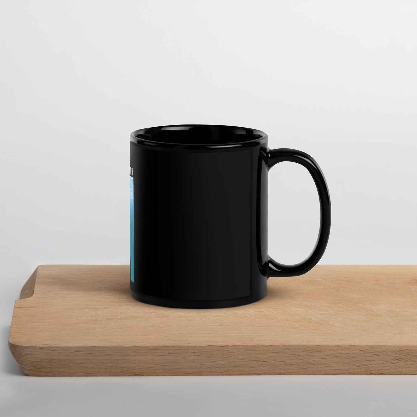 Fade in the Water Graphic Black Glossy Mug