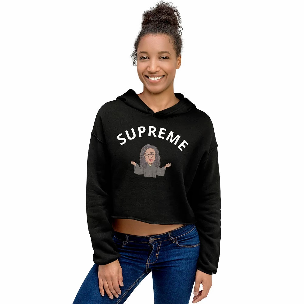 Supreme Crop Hoodie – Black Lawyers
