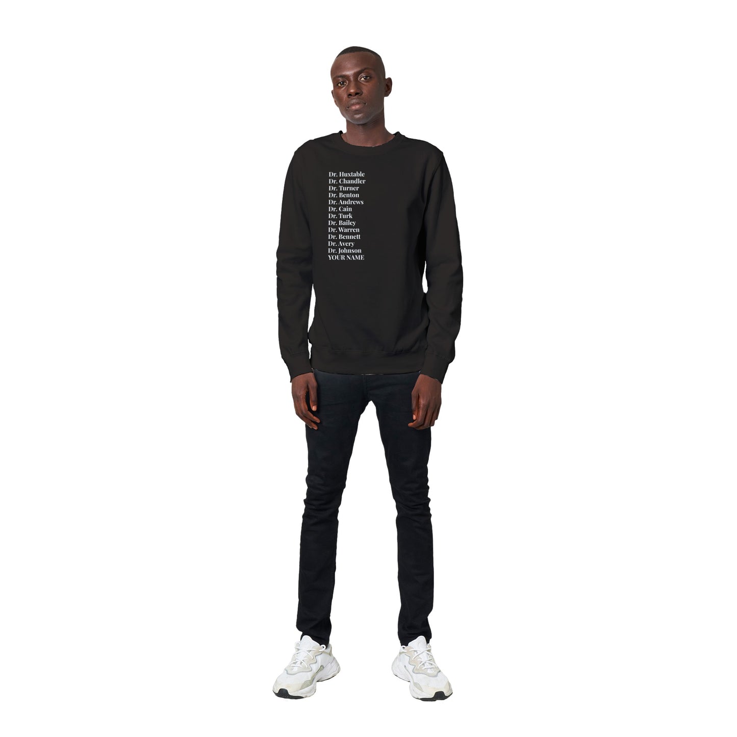 Black TV Doctors & (YOUR NAME) Unisex Crewneck Sweatshirt